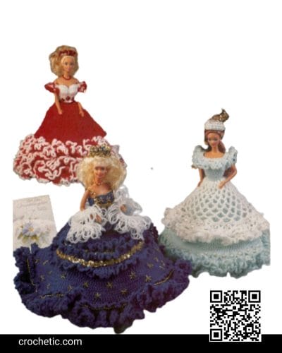 Birthday Doll Belles Dress - Crochet Pattern