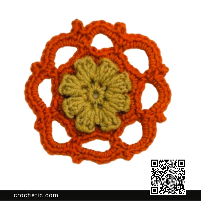 Round Crochet Motif #1 - Crochet Pattern