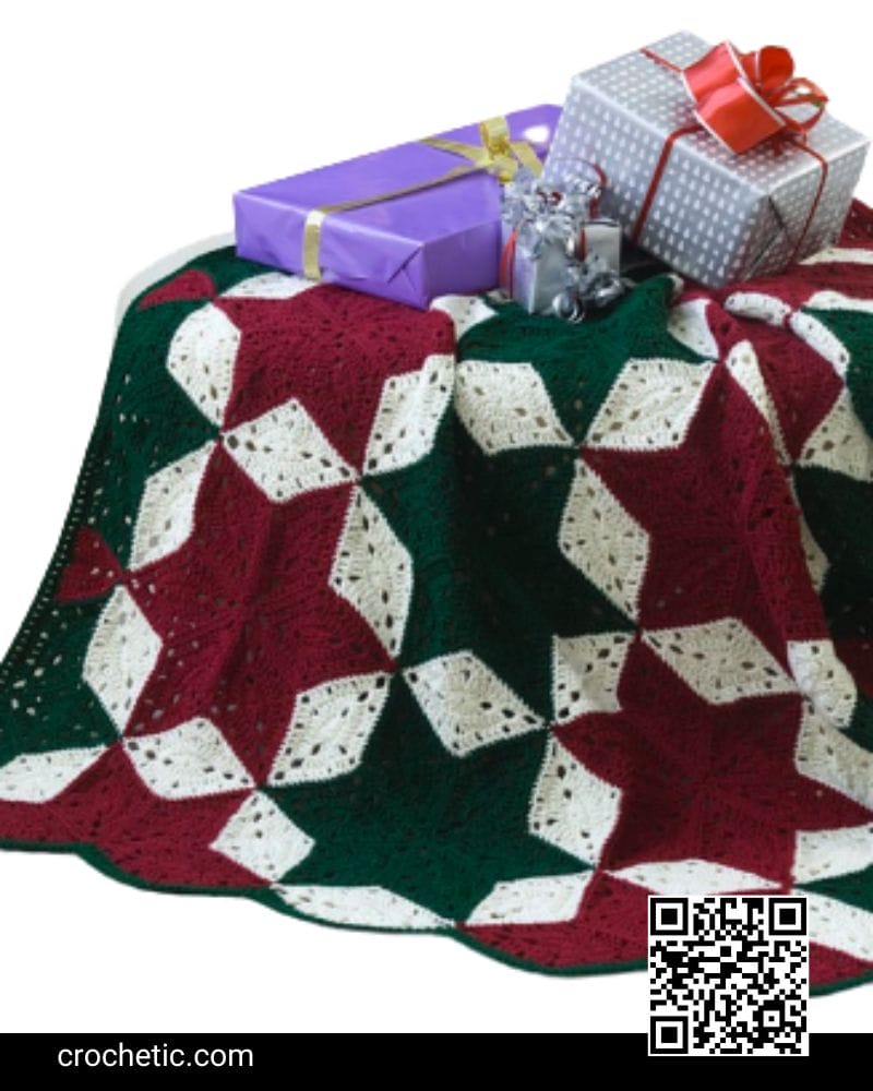 Christmas Star Throw – Crochet Pattern