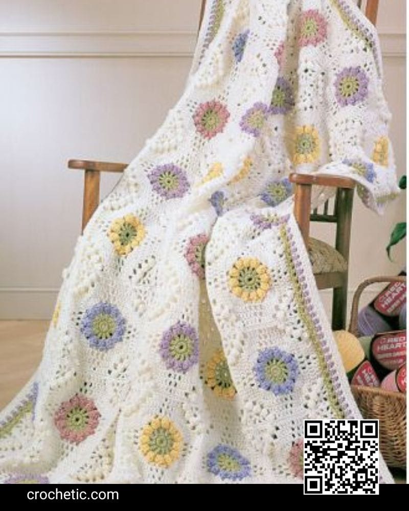 Crochet Floral Bouquet Afghan – Crochet Pattern