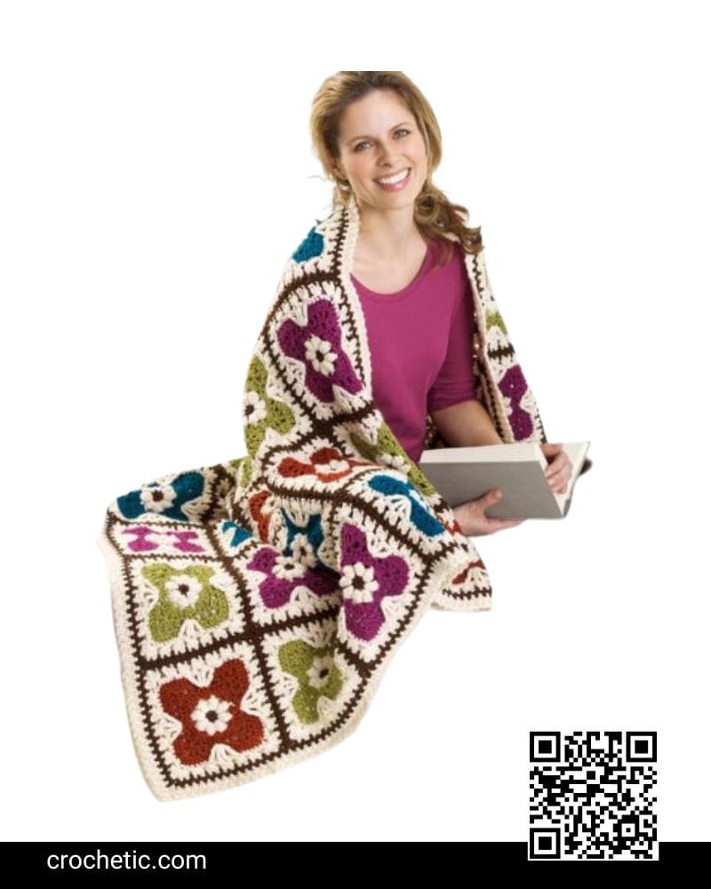 Flower Tiles Afghan – Crochet Pattern