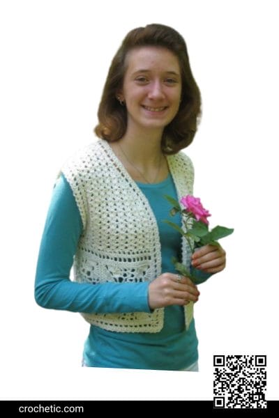 High School vest top - crochet pattern