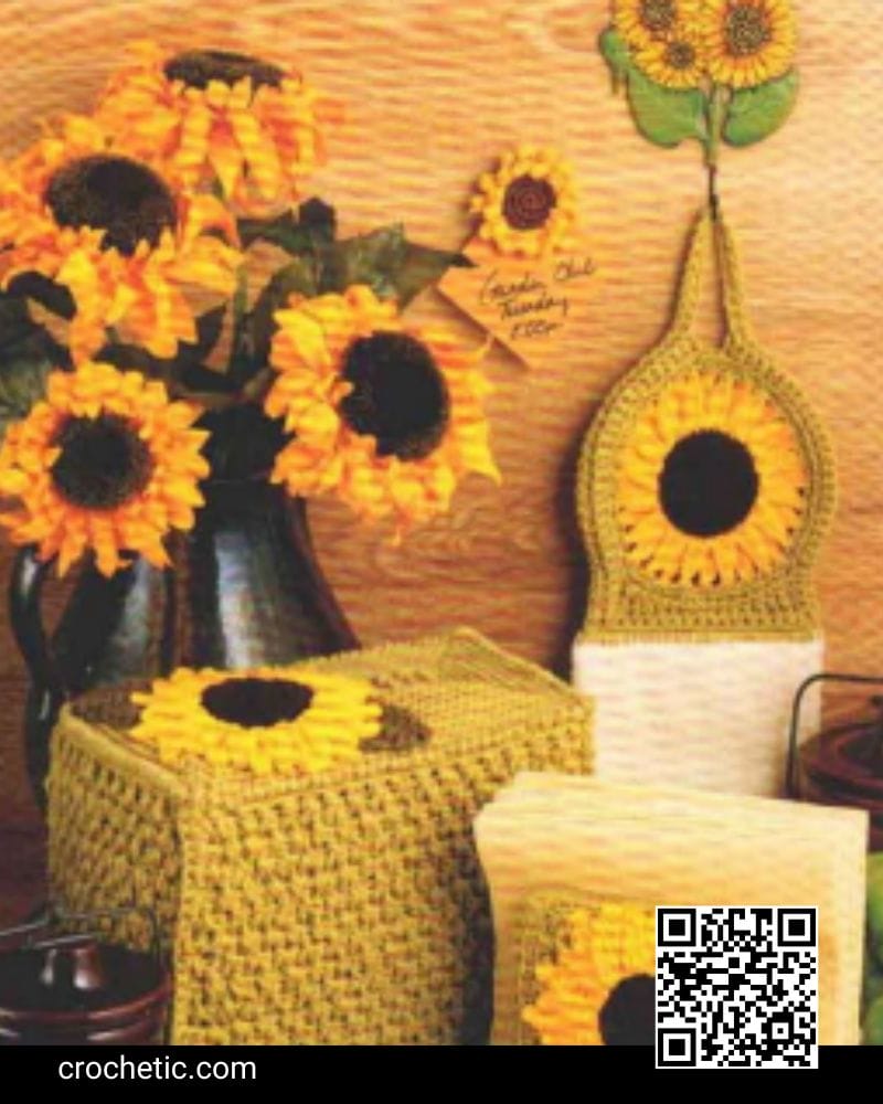 Sunflower Kitchen Set - Crochet Pattern