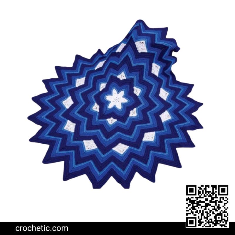 6-pointed Star Afghan – Crochet Pattern