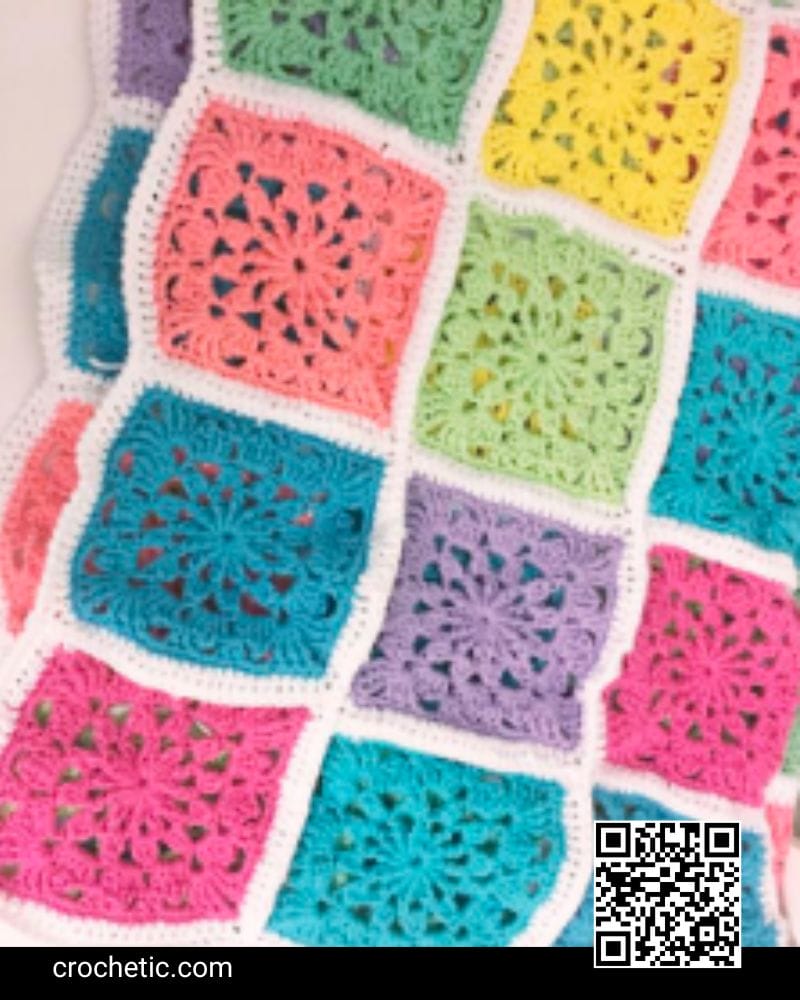 Vintage Flower blanket - Crochet Pattern
