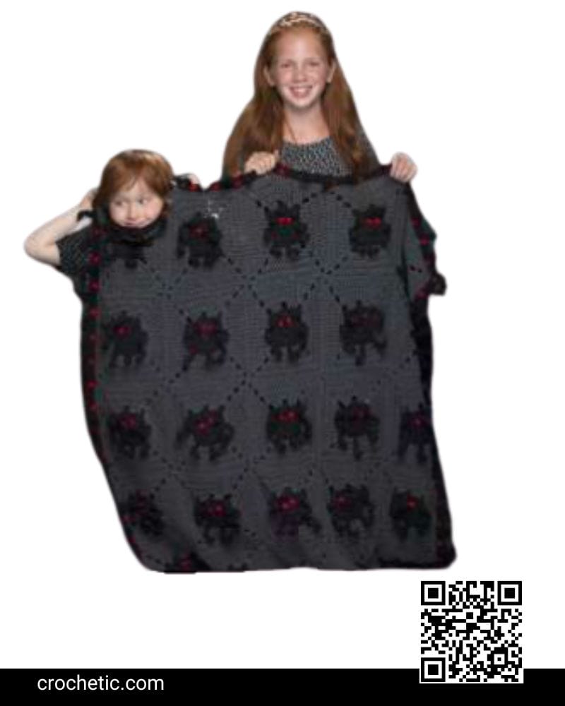 Spooky Spider Afghan - Crochet Pattern