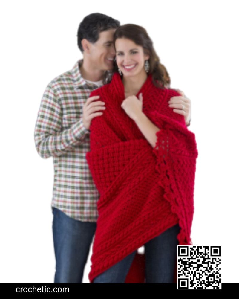 Holiday Cables Throw - Crochet Pattern