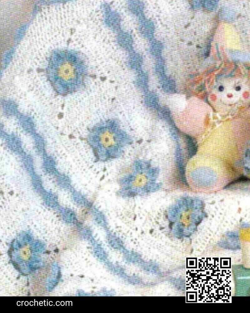 Pretty Maids all in a Row Baby Blanket - Crochet Pattern