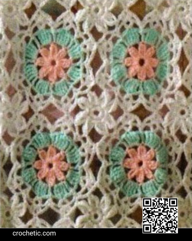 Floral Lace Baby Blanket - Crochet Pattern