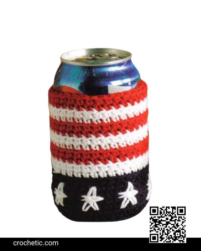 Liberty Soda Can Cozy - Crochet Pattern