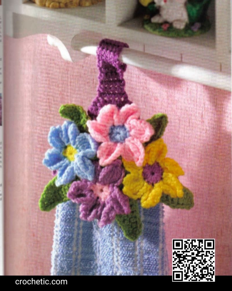 Flower Garden Towel Topper - Crochet Pattern