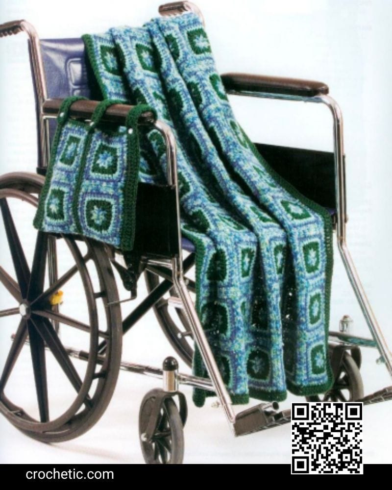 Lagoon Blocks Wheelchair Afghans & Bags - Crochet Pattern