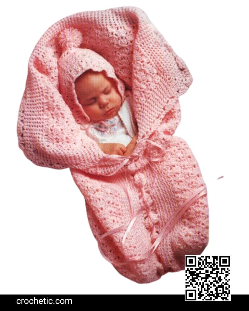 Baby's Bunting & Bonnet - Crochet Pattern
