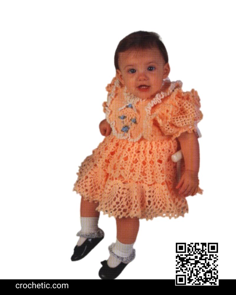 Peach & Pineapple Dress Set - Crochet Pattern
