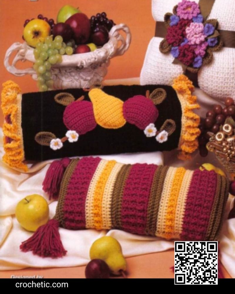 Victorian Fruit and Flower Pillows - Crochet Pattern
