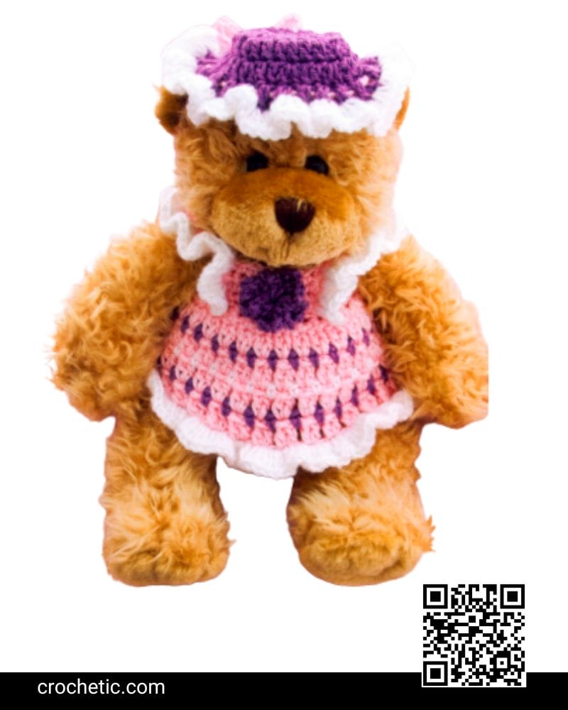 Teddy Bear Party Pinafore - Crochet Pattern