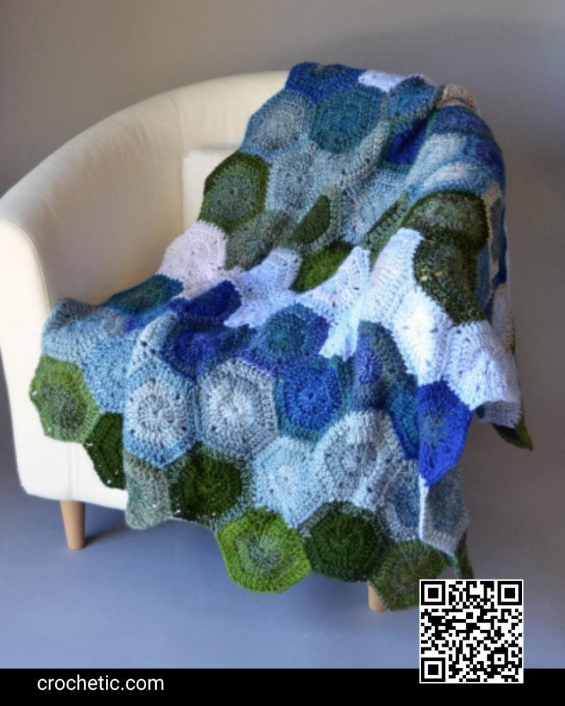 Lilypad Afgan in Universal Yarn - Crochet Pattern