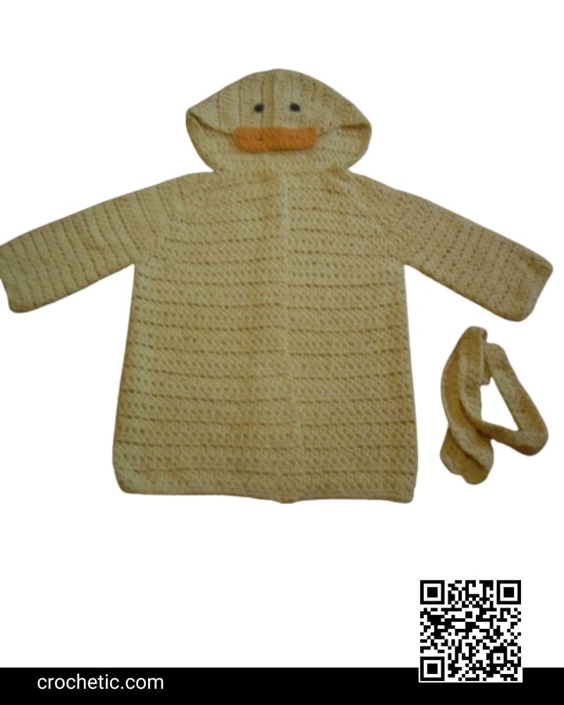 Duck Kid's Bathrobe - Crochet Pattern