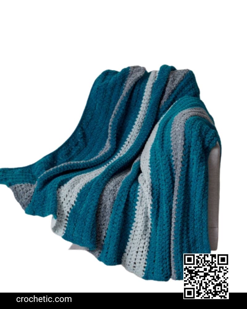 Parfait Tri Color Throw - Crochet Pattern