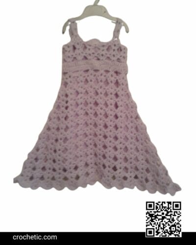 Diamond Pattern Toddler Dress - Crochet Pattern