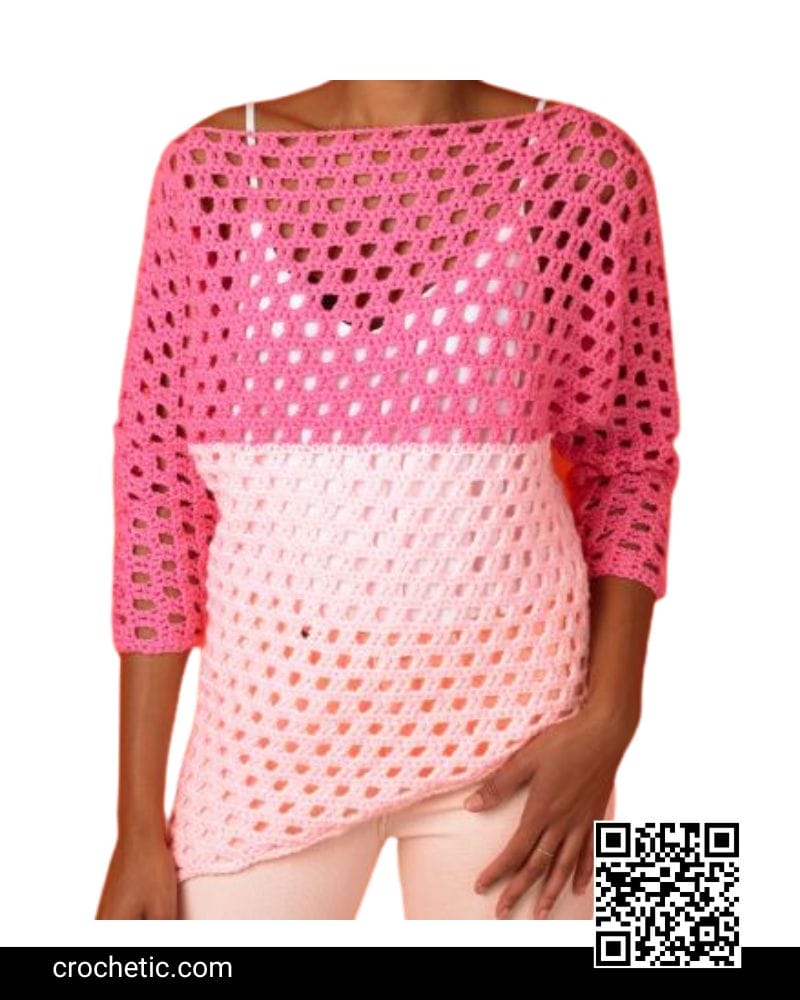 Adorable Asymmetric Sweaters - Crochet Pattern