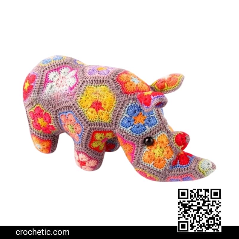 African Flower Rhino - Crochet Pattern