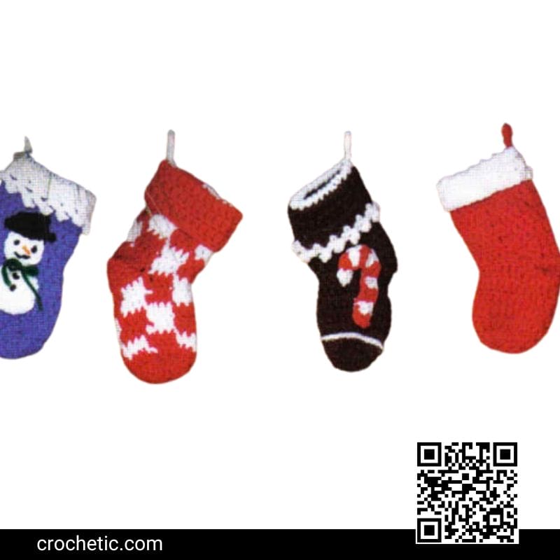 Mini Cristmas Stockings - Crochet Pattern