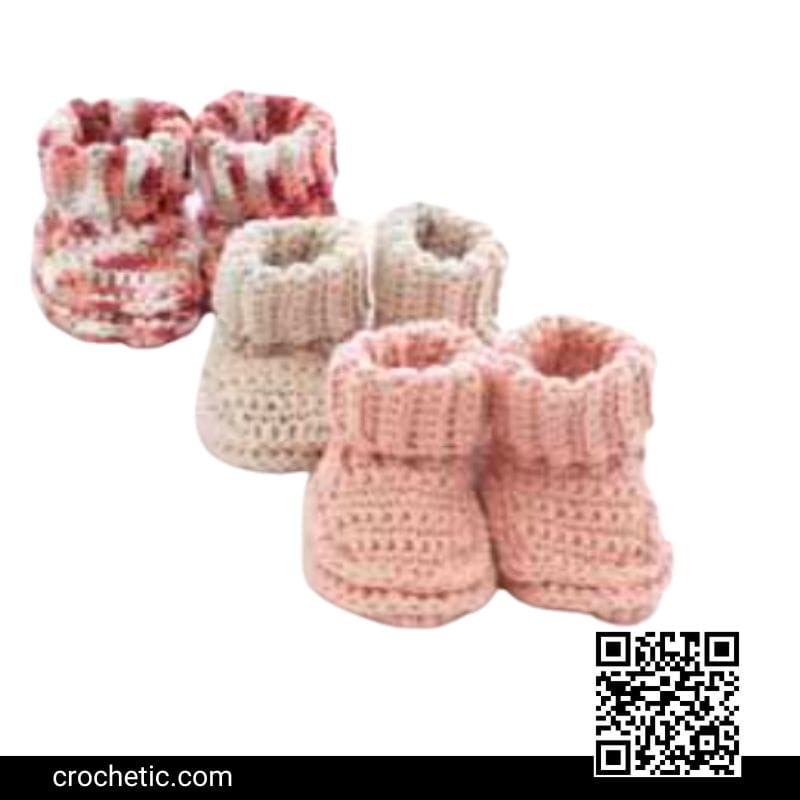 Handicraft Cotton Booties - Crochet Pattern