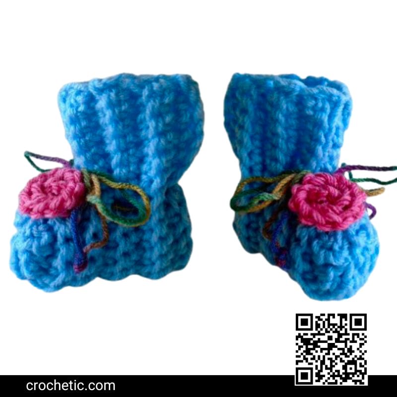 YT-Free Crochet Booties - Crochet Pattern
