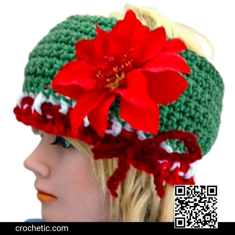 Christmas Pixie Headband Hat - Crochet Pattern