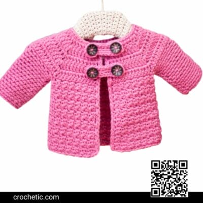 Buttoned Jacket- Crochet Pattern