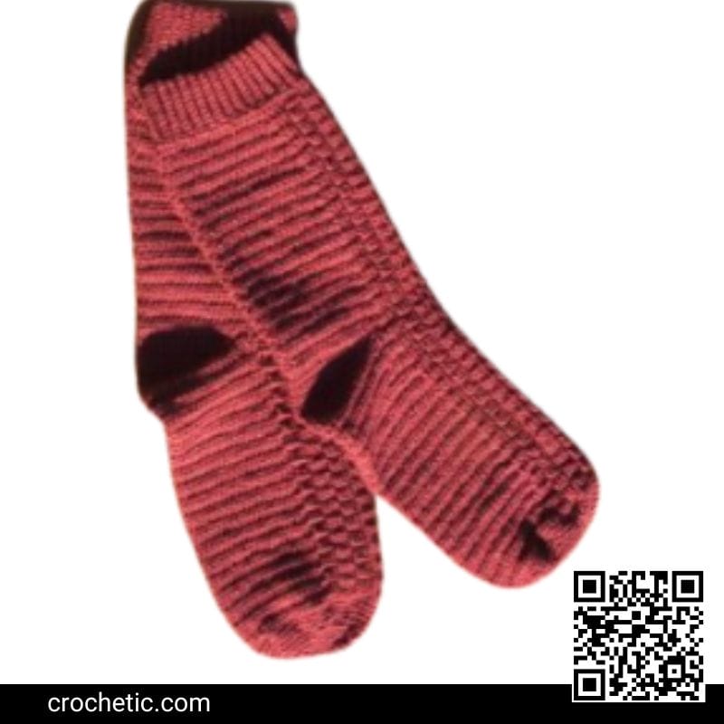 Top Down Socks - Crochet Pattern