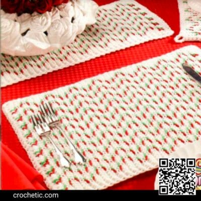 Winter Cloth Place Mats - Crochet Pattern