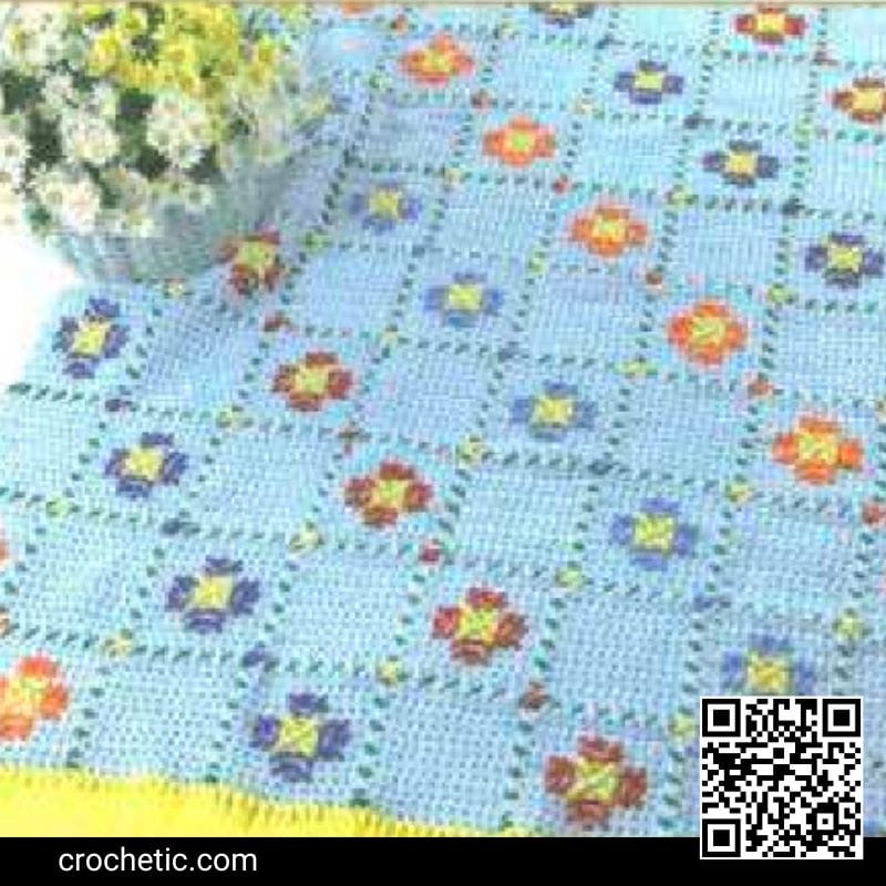 Flower Garden Simple & Fun Afghans - Crochet Pattern