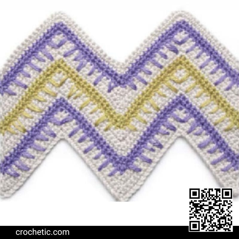 Swatch with 3 Colors - Crochet Pattern