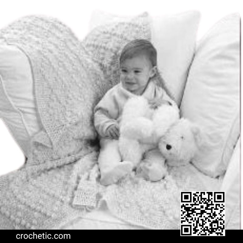 Bernat Baby Coordinates Bobble Afghan - Crochet Pattern