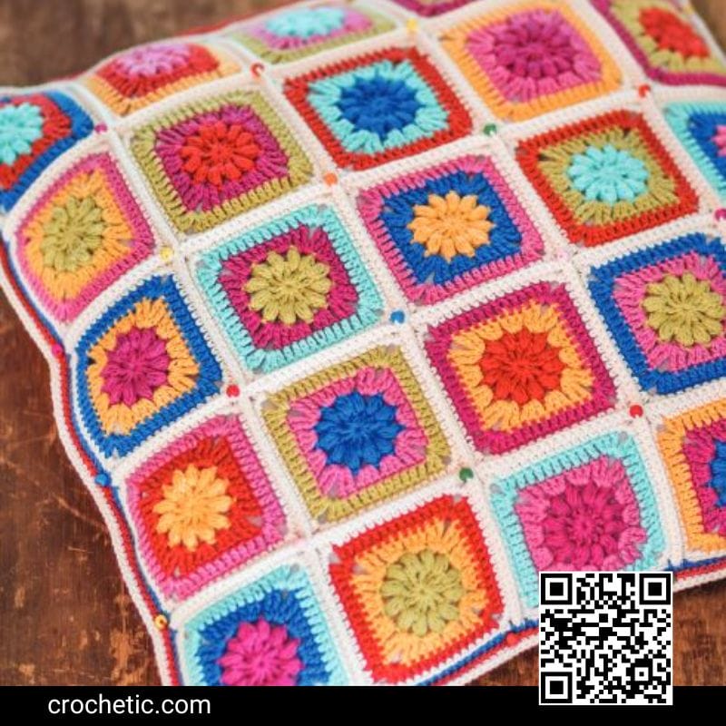 Bohemian Garden Cushion - Crochet Pattern
