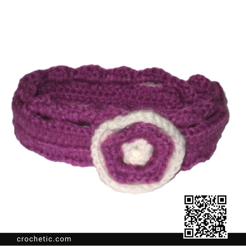 Purple Baby Headband - Crochet Pattern