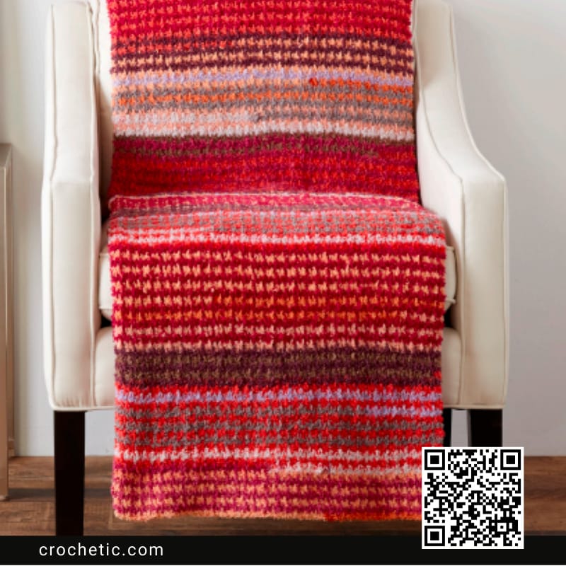 Striping Houndstood Crochet - Crochet Pattern