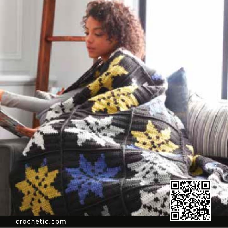 Snowflake Crochet Blanket - Crochet Pattern
