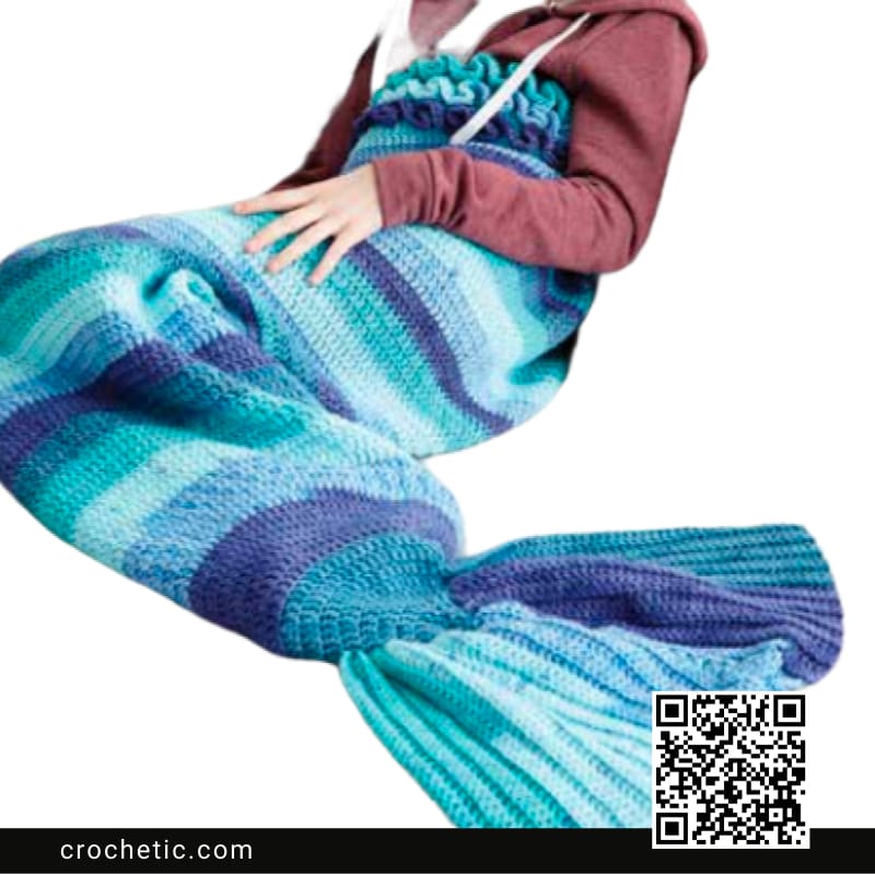 Crochet Mermaid Tail Snuggle Sack - Crochet Pattern
