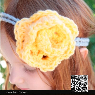 Rose Headband - Crochet Pattern