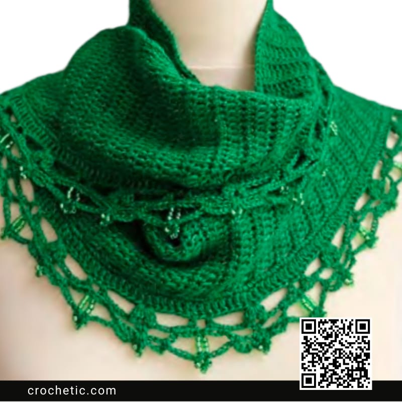 Beaded Lace Shawl - Crochet Pattern
