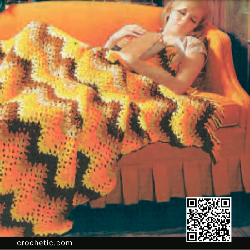 Eight Shades Ripple Blanket - Crochet Pattern