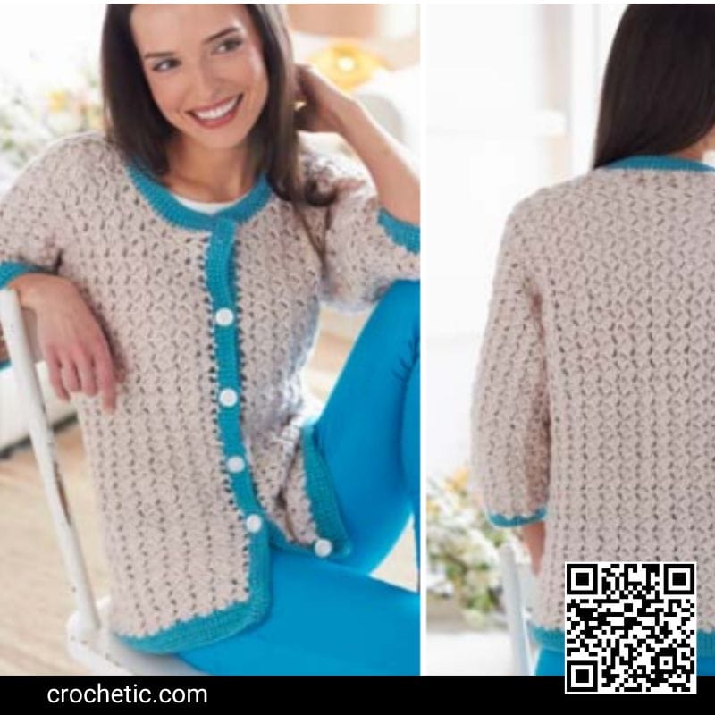 Cluster stitch Cardigan – Crochet Pattern