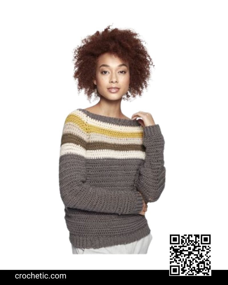 Colorwork Raglan Sweater - Crochet Pattern