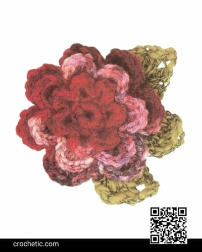 Eight Petal Traditional Rose - Crochet Pattern