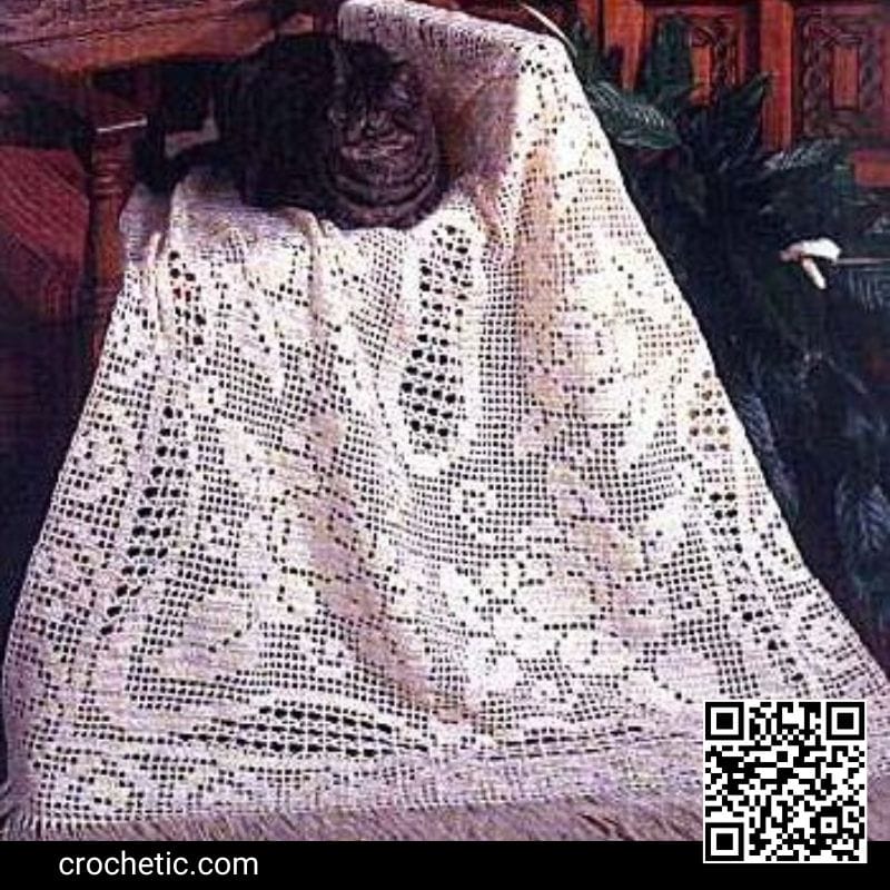 Filet Afghan – Crochet Pattern