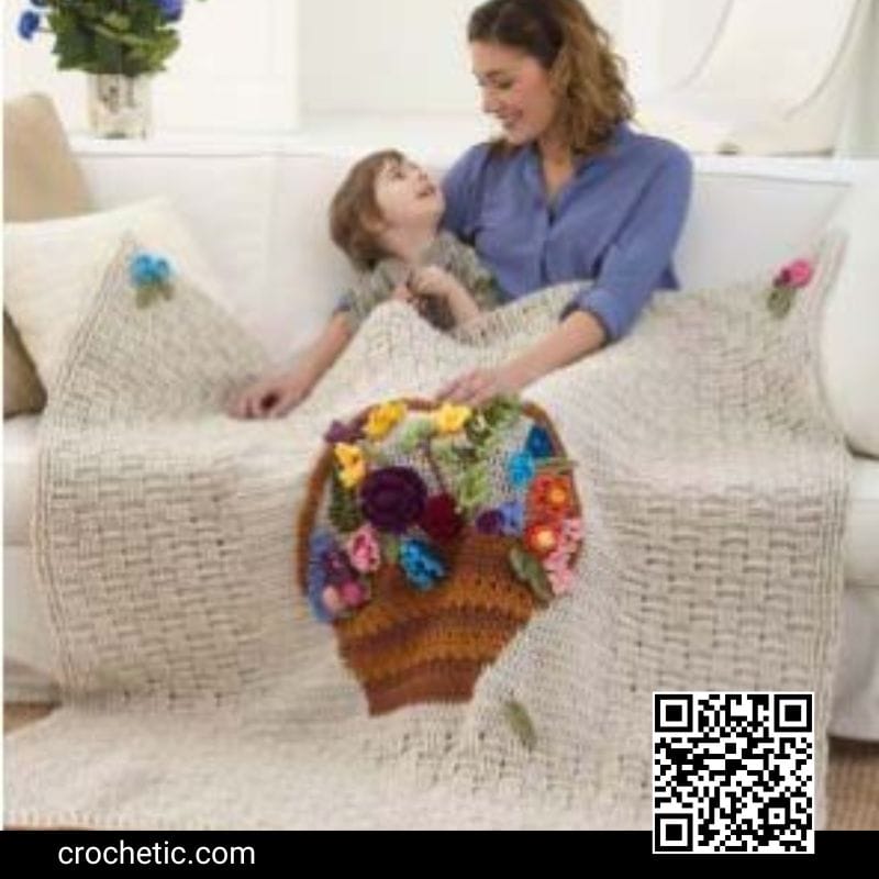 Flower Basket Blanket - Crochet Pattern