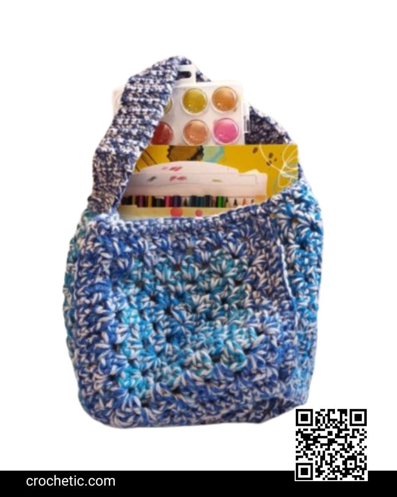 Granny Square Bucket Bag - Crochet Pattern